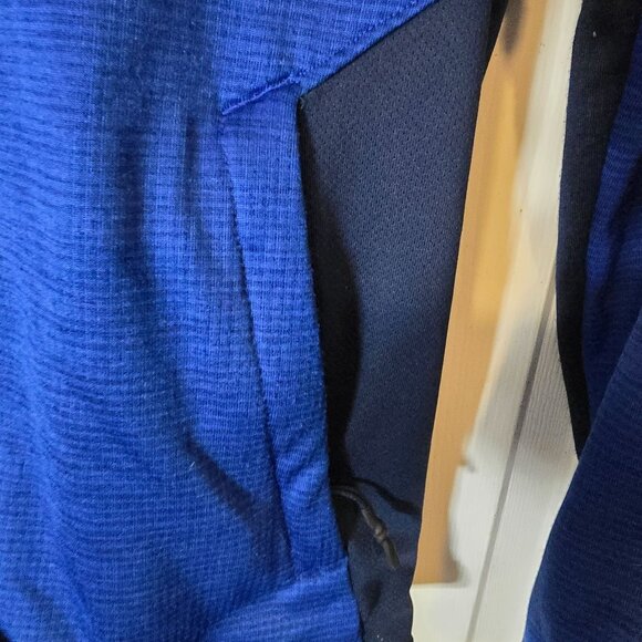 Under Armour High Neck Hooded Sweatshirt Size Large Blue Hoodie - Picture 6 of 6